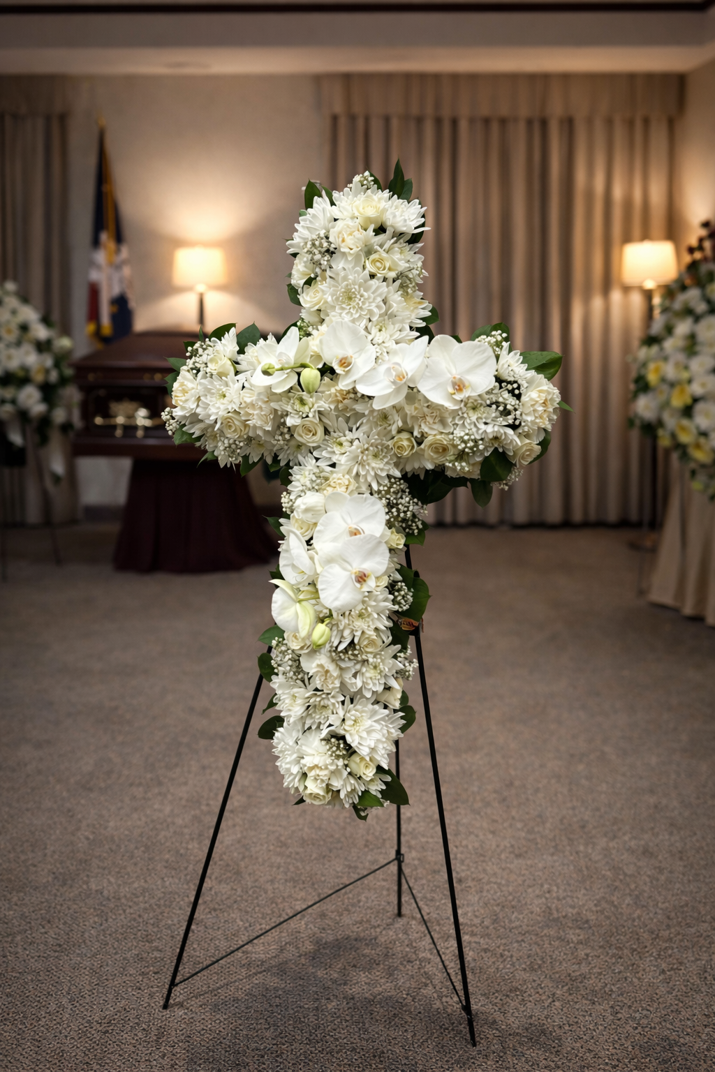 Graceful Tribute Cross Spray